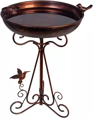 Metal Bird Baths For Outdoor Vintage Garden Birdbath 12  Bird Bath Bowl Pedestal • $59.77