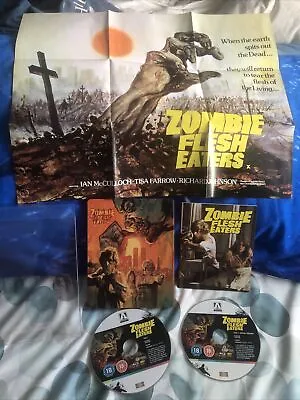 Zombie Flesh Eaters - Lucio Fulci - Arrow Video Blu Ray Steelbook • £45.99