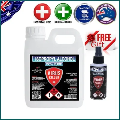 $8.50 • Buy IPA Isopropanol Isopropyl Alcohol | VIRUS KILLER 100% 1LTR | PREMIUM PRIDUCT