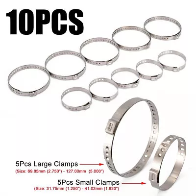 10pcs Adjustable CV Boot Joint Clamp Stainless Steel 2 Size Universal. • $12.89