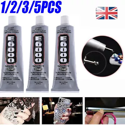 £8.99 • Buy 1/2/3/5Pcs 110ML E-6000 Glue With Tip Adhesive Industrial Strength Crafts DIY