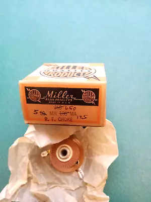 NOS J W Miller - R. F. Choke No. 650 - 5mh / 125ma -NOS RADIO/TUNER Repair • $19