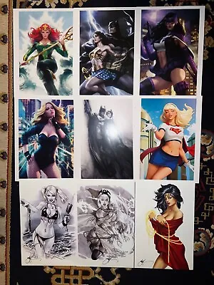DC Comics Artgerm Batman Wonder Woman SIGNED Ebas Eric Basaldua Art Print LOT  9 • $24.99