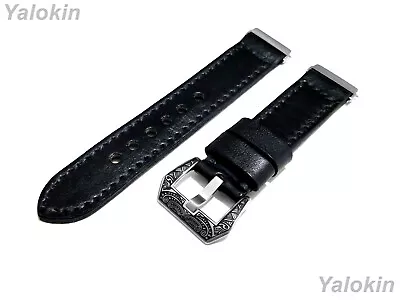 Black Brushed Leather Band Strap For Fitbit Versa 2 & Versa Lite Special Edition • $84.13