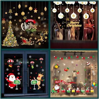 Christmas Window Stickers Merry Christmas Home Wall Sticker New Year Decoration • $6.74