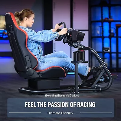 Dardoo Racing Sim Cockpit With Red Seat Fit Logitech G29 G27 Thrustmaster T300RS • $479.99