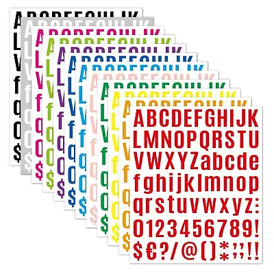 12 Sheets Alphabet Stickers Large 972 Letter Stickers 1 Inch Vinyl Self-Adhesive • $10