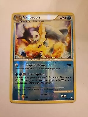 Vaporeon 52/95 Reverse Holo Call Of Legends Pokemon Card 2011  LP+ • $1.99