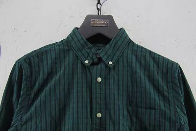 Chaps Ralph Lauren Men's Shirt Green Check 'Custom Fit' Size Medium • £7.99