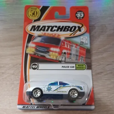 Matchbox 1/64 Diecast Rescue Rookies Mattel Wheels White Police Car • $1.99