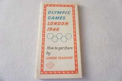 1948 Olympic Games London How To Get There London Transport Underground Map VGC • £34.99