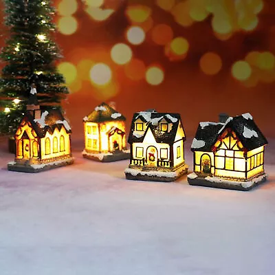 Christmas Figurine Christmas Safe Chrismas Led Lights House Xmas Figurine • $13.14