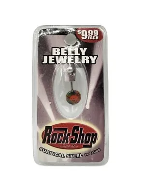 New Vintage Red Grateful Dead Bear Rock Shop Music 14G Belly Ring 316L Stainless • $6.98