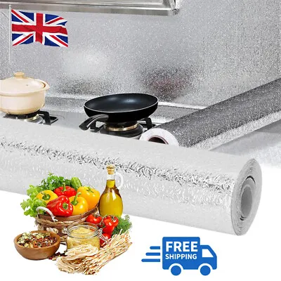 £5.49 • Buy 5M Kitchen Aluminum Foil Sticker Oil Proof Self Adhesive Wallpaper Waterproof UK