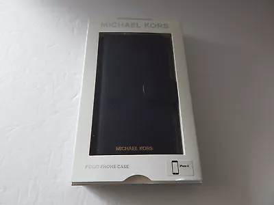 Michael Kors Genuine Folio Case For IPhone XS IPhone X Saffiano Black New • $36.99