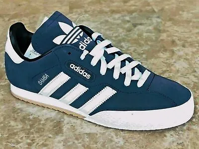 £54.99 • Buy Adidas Samba Super Mens Shoes Trainers Uk Size 7 - 11 019332 Navy Blue