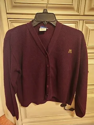 McDonalds Manager Long Sleeve Cardigan PURPLE Sweater  • $24.99