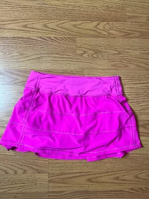 Lululemon Skirt Womens 4 Pink Pace Rival Mid Rise Athleisure Tennisn • $39.99