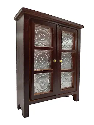 PIE Safe Cabinet Dollhouse Furniture Miniature Heart Tin Punch Doors Kitchen 5  • $19.99