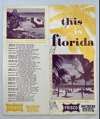 $9.99 • Buy Frisco - Southern Railway System “This Florida” Brochure.  Great Colors & Photos