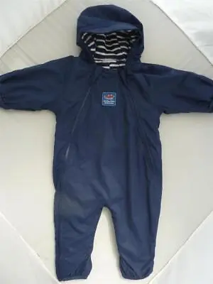 JOJO MAMAN BEBE SNOWSUIT 9-12m ☔️ Waterproof Fleece Lined All In One Puddlesuit • £25.99