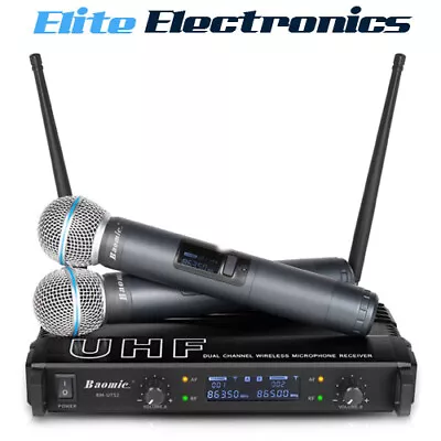 Baomic BM752 UHF Professional Wireless Microphone Karaoke Stage • £80.49