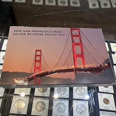 2018 S US Mint Silver Reverse Proof Set - 10 Coins W/ Box & COA • £106.06