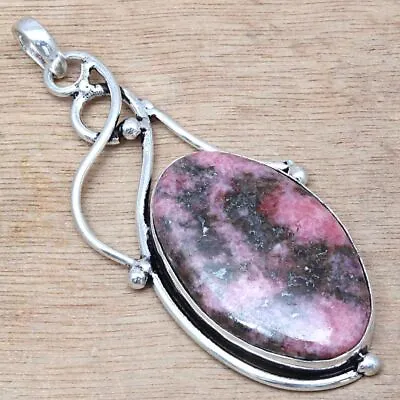 Necklace Rhodonite Gemstone Handmade 925 Silver Jewelry 2.5  • $2.60