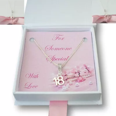 Necklace With 16 18 Or 21 For Birthday Gift For Daughter Someone Special Etc • £11.99