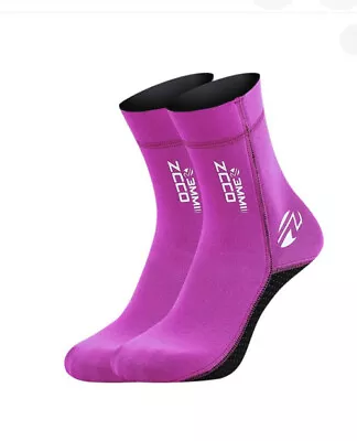 Diving Socks Beach Swim Surf Kayak Dinghy Neoprene Warm Boots Wetsuits Pink L • £9