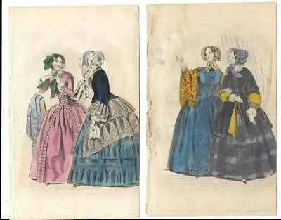 4 Ladies Cabinet Of Fashion   Victorian Fashion Plates     Late 1840's ? • £8.99