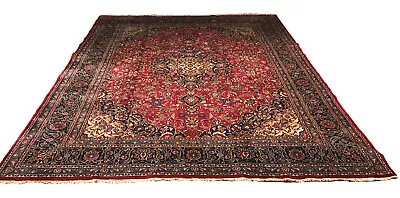 Old Hand Knotted Wool Rug Masha 8518 9'8 X12'7  • $999