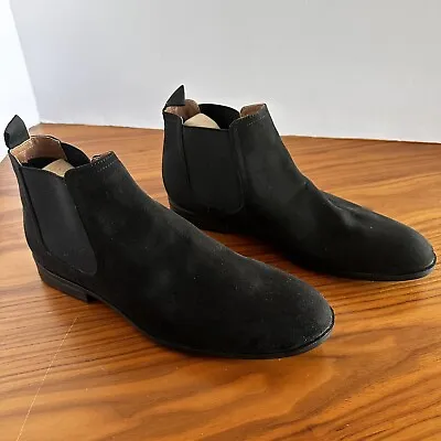 Never Worn - H&M Boots Mens US 10 EUR 43 Chelsea Ankle Booties Black Suede • $19.90