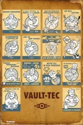 Impact Merch. Poster: Fallout 4 - Vault Tec Compilation 610mm X 915mm #127 • £8.03