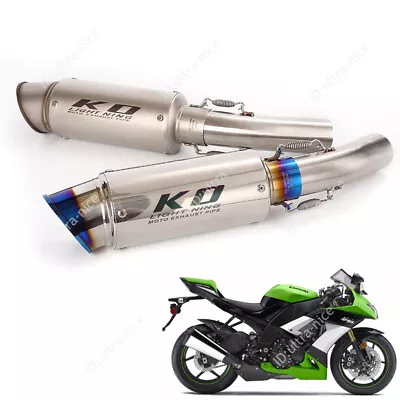 For Kawasaki Ninja ZX10R 2008 2009 2010 Slip-on Exhaust Set 51mm Muffler Pipe • $129.66