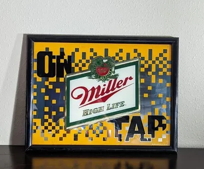 Miller High Life Mirror On Tap Sign Retro Video Game/Computer Style • $59.99