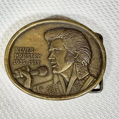 First Edition Elvis Presley Commemorative Memorial Belt Buckle 1977 • $7.60