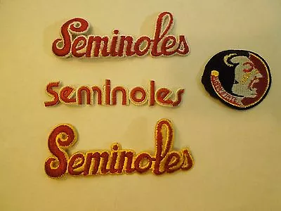 4 Florida State Seminoles FSU Patches - 3  Seminoles  Name & 1 Mascot Logo  • $16