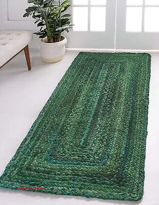 Rug 100% Natural Cotton Handmade Reversible Modern Living Area Carpet Decor Rug • £21.31