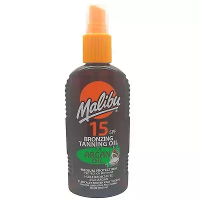 Malibu Bronzing Tanning Oil With Argan Oil Spray SPF15 200ml • £7.53