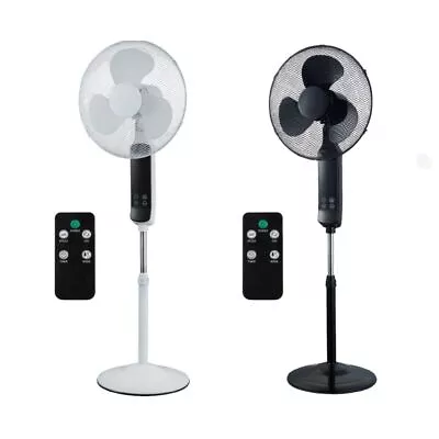 £34.99 • Buy 16'' Fan Oscillating Pedestal 3 Speed Floor Standing White Fan Cool Air