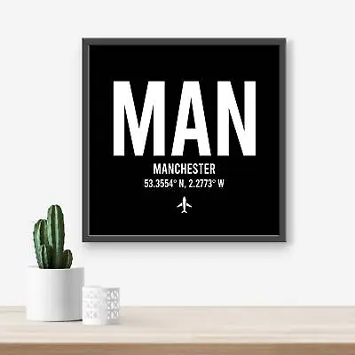 Personalised Manchester Airport Code Print - Any Airport/Location Aviation • £22.46