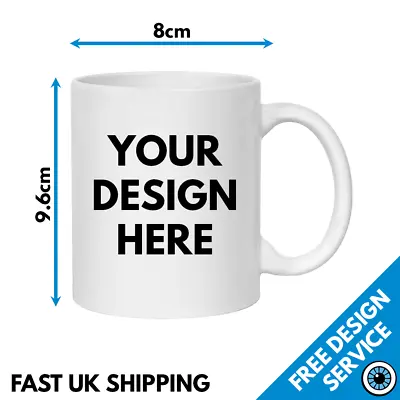 Custom Printed Mug • Personalised Print Cup Business Logo Image Photo Bulk Mugs • £13.49