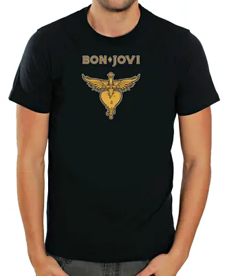 £10.50 • Buy Bon Jovi Cover White / Black Men Short Sleeve T-Shirt T72
