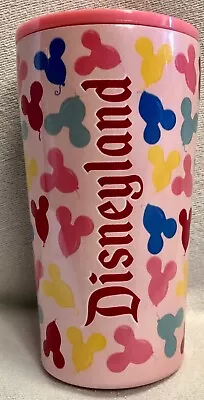 Disneyland Mickey Balloons Stainless Travel Tumbler Pink With Lid 16 Ounces • $34.95