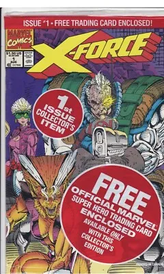 X-FORCE #1 Vg SEALED W/DEADPOOL ROOKIE CARD ROB LIEFELD MARVEL COMICS • $34.99