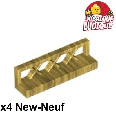 Lego 4x Fence Barrier Fence 1x4x1 Gold Golden/Pearl Gold 3633 New • $3.25