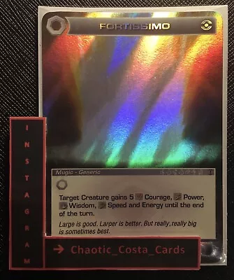 Fortissimo - * Ripple Foil * - Mugic Card - Chaotic Card - Tcg - Ccg - N/m • $20