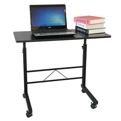 Office Laptop Desk Rolling Adjustable Portable Table Computer Mobile Stand New • $42.89