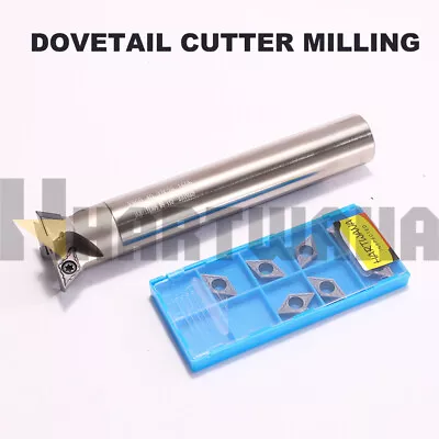 Dovetail Cutter Milling 60 Degree Milling Tool Holder Inserter DCMT11T304 10PCS • $85.50